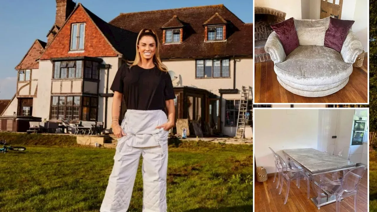 Double bankrupt Katie Price is flogging the contents of her Mucky Mansion on Facebook