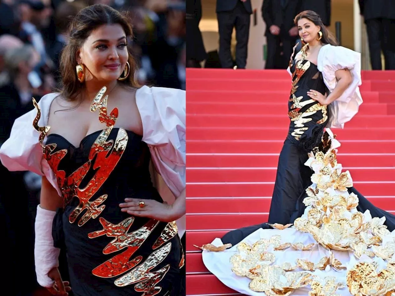 Aishwarya Rai : கையில் மாவுக்கட்டுடன் ஐஸ்வர்யா ராய்! கேன்ஸ் பட விழா புகைப்படங்கள்..