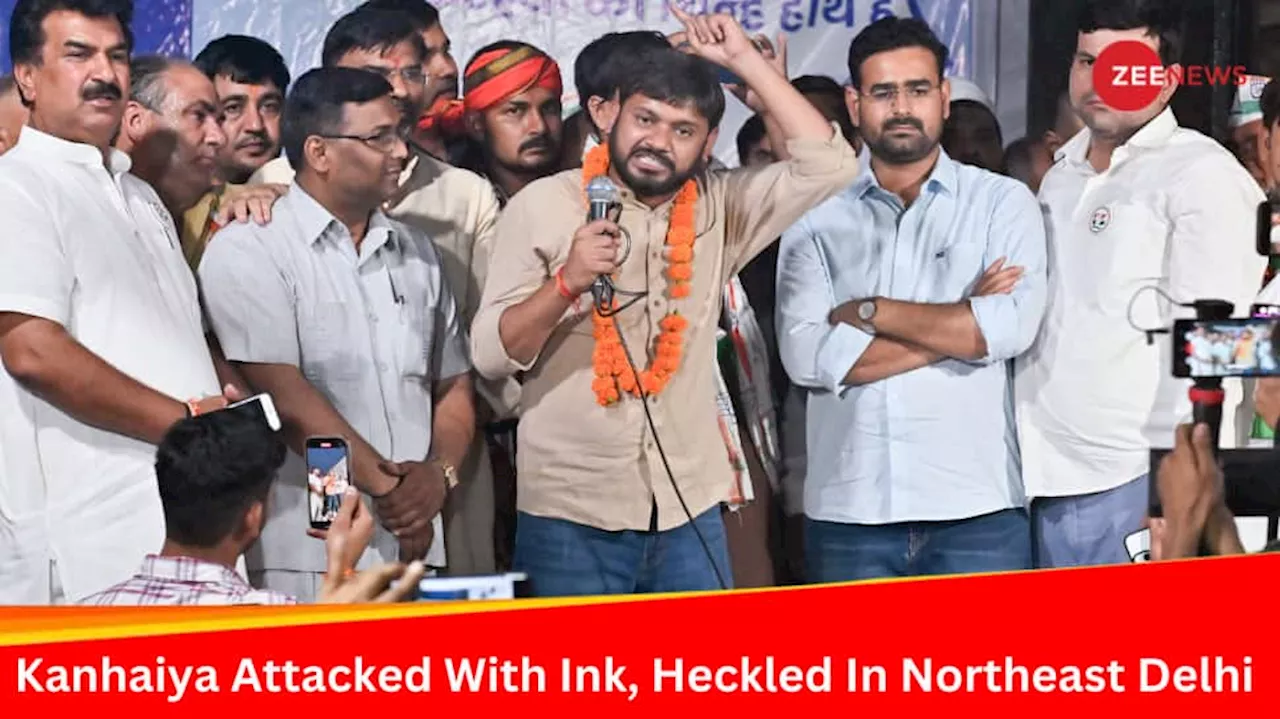 Kanhaiya Kumar Attacked With Ink, Heckled In Northeast Delhi; Congress Leader Says Manoj Tiwaris Goons...