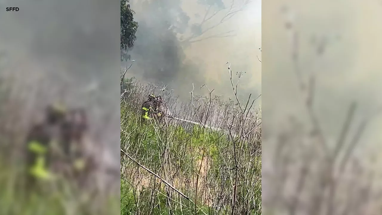 Eastbound lanes of Bay Bridge to shut down as crews battle grass fire on Yerba Buena Island