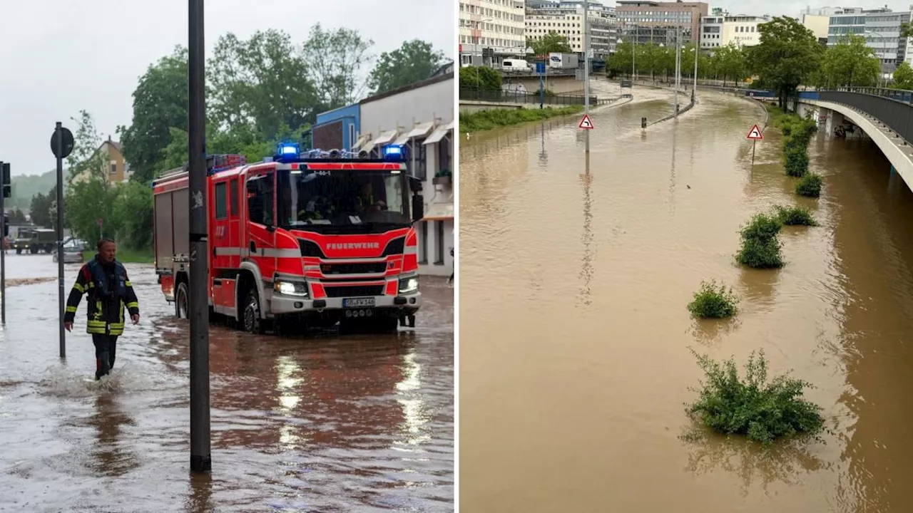 Überschwemmungen im Saarland: Helfer aus Augsburg sind vor Ort