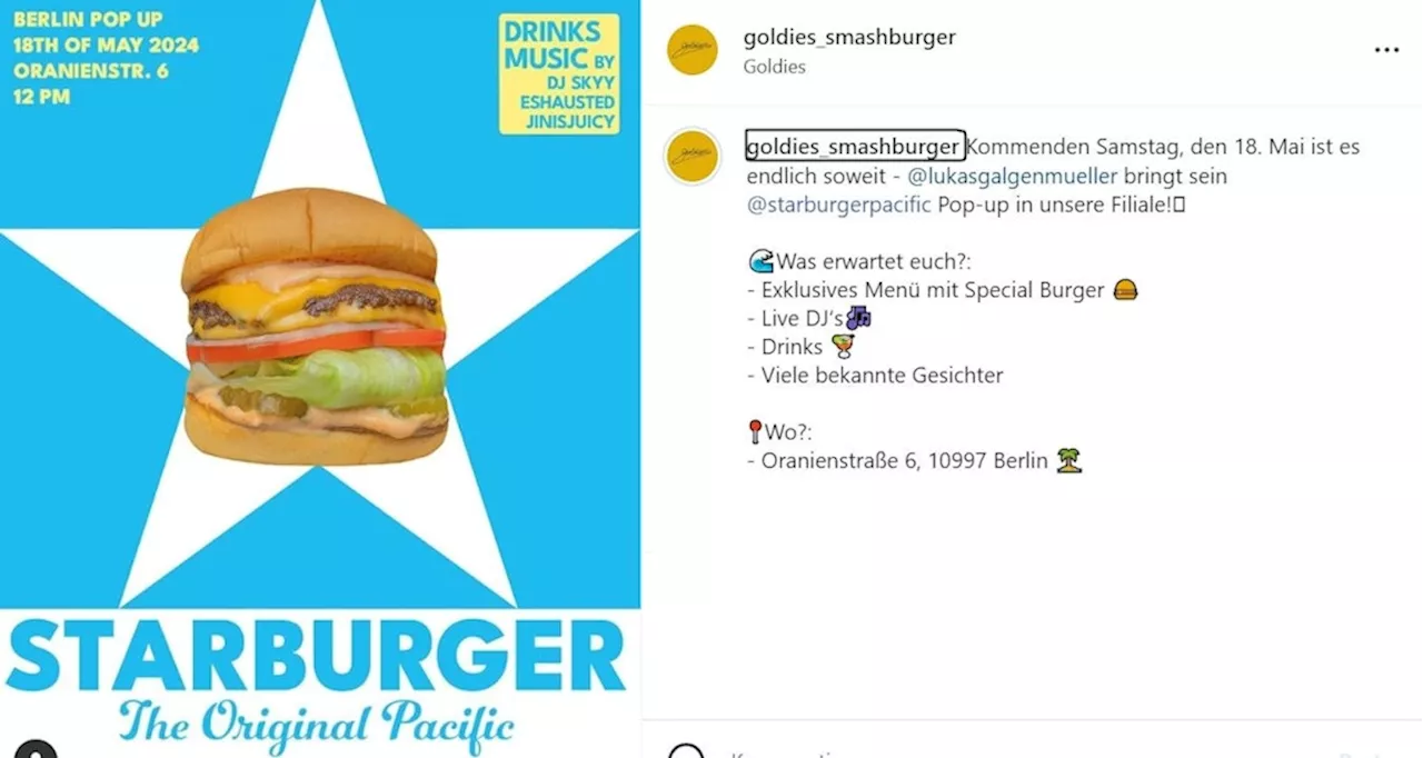 Burger-Wahn: Goldies in Kreuzberg bietet heute ab 12 Uhr Burger wie In-N-Out an