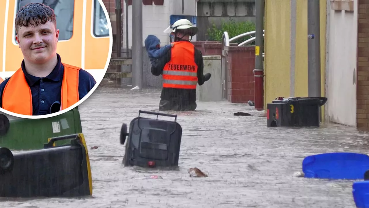 Hochwasser im Saarland: Feuerwehrmann Niclas (17) rettet Kind