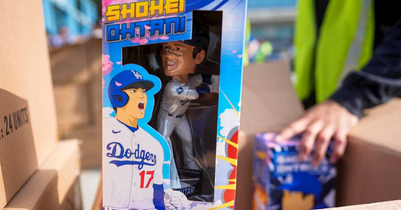 Dodgers' first Shohei Ohtani bobblehead giveaway creates 'a stir' and snarls stadium traffic