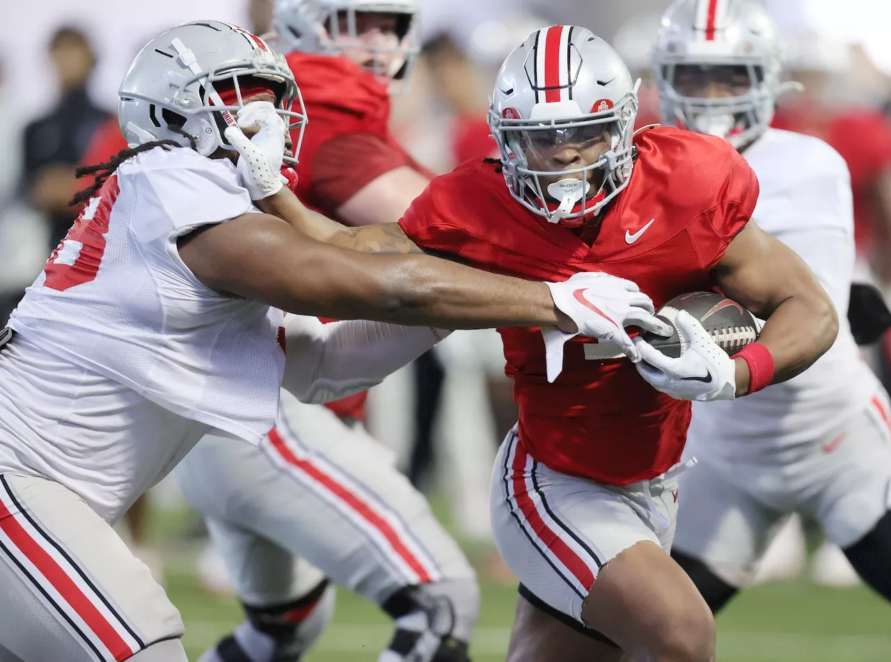 How will Ohio State football split carries between two star running backs? Hey, Nathan!