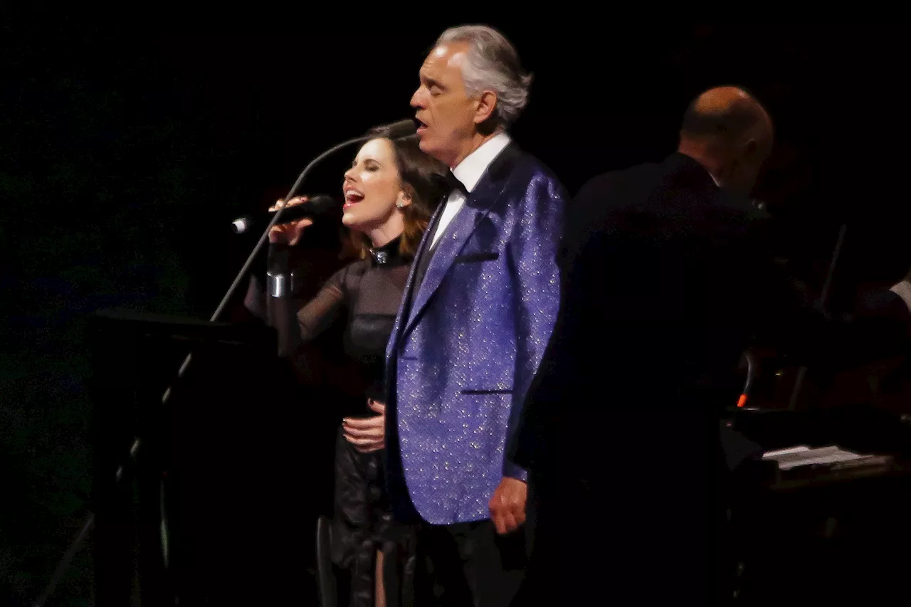 Sandy canta ao lado de Andrea Bocelli em Belo Horizonte; veja