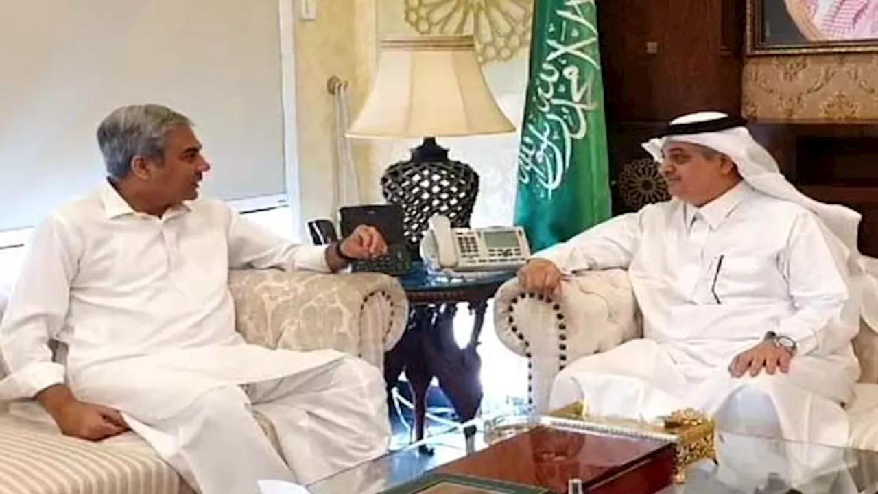 Mohsin Naqvi meets Saudi Arab envoy, discuss matters of cooperation