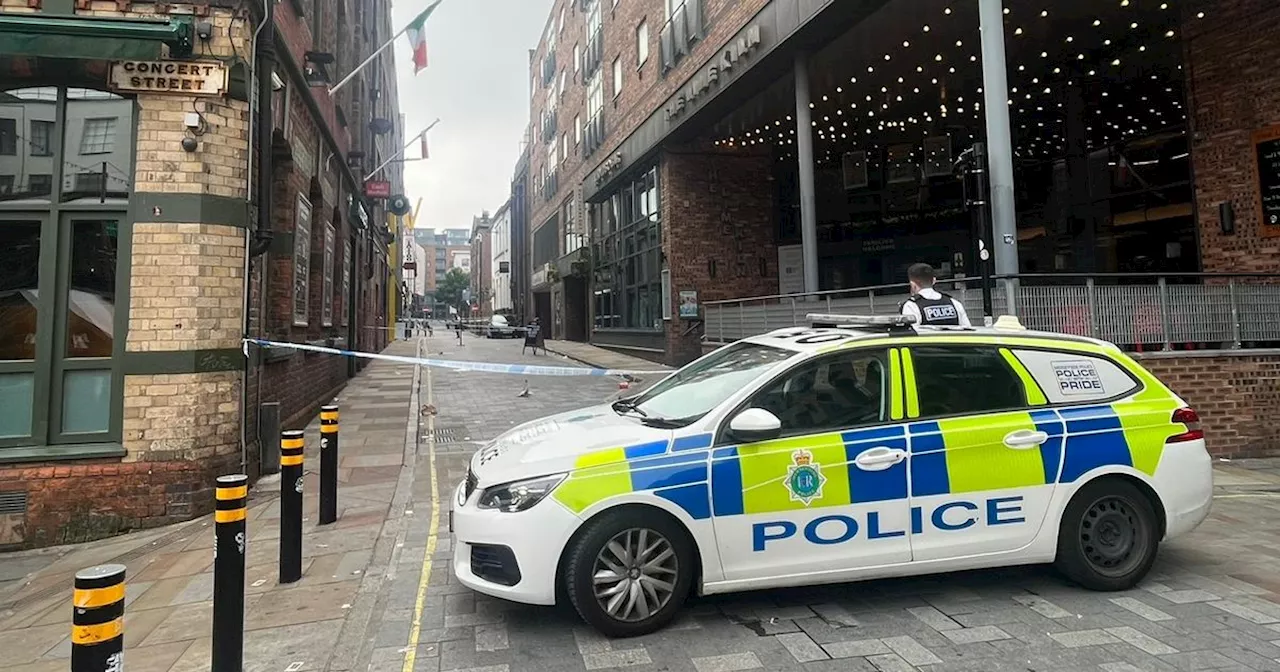 'Man slashed' as two groups brawl outside city bar