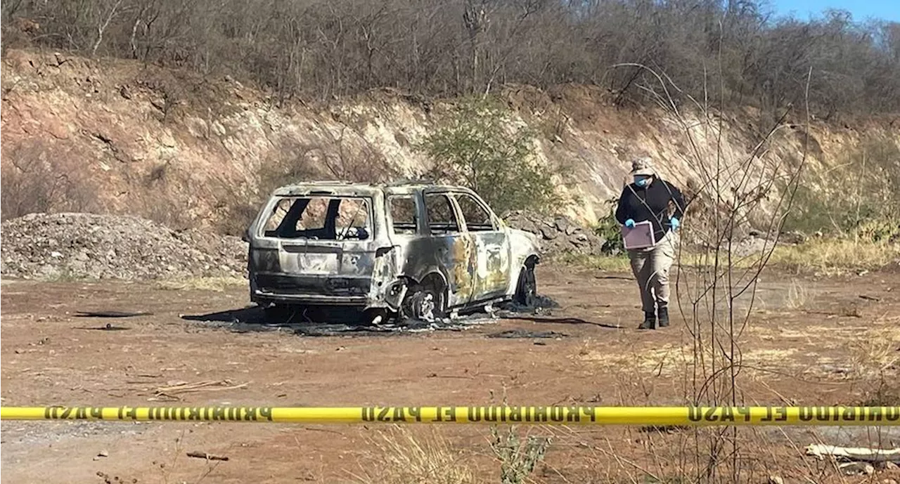 Encuentran cuerpo de persona calcinada dentro de camioneta en Culiacán, Sinaloa