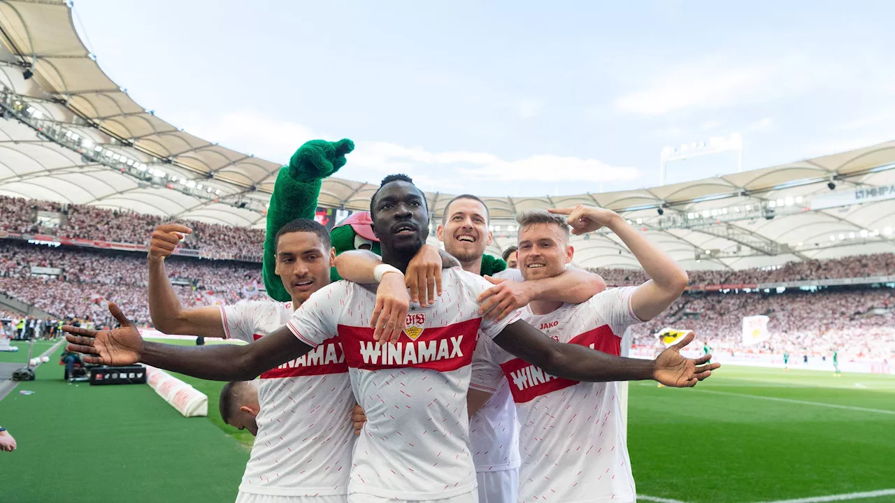 VfB Stuttgart schlägt Borussia Mönchengladbach deutlich und feiert dank Bayern-Pleite Vize-Meisterschaft