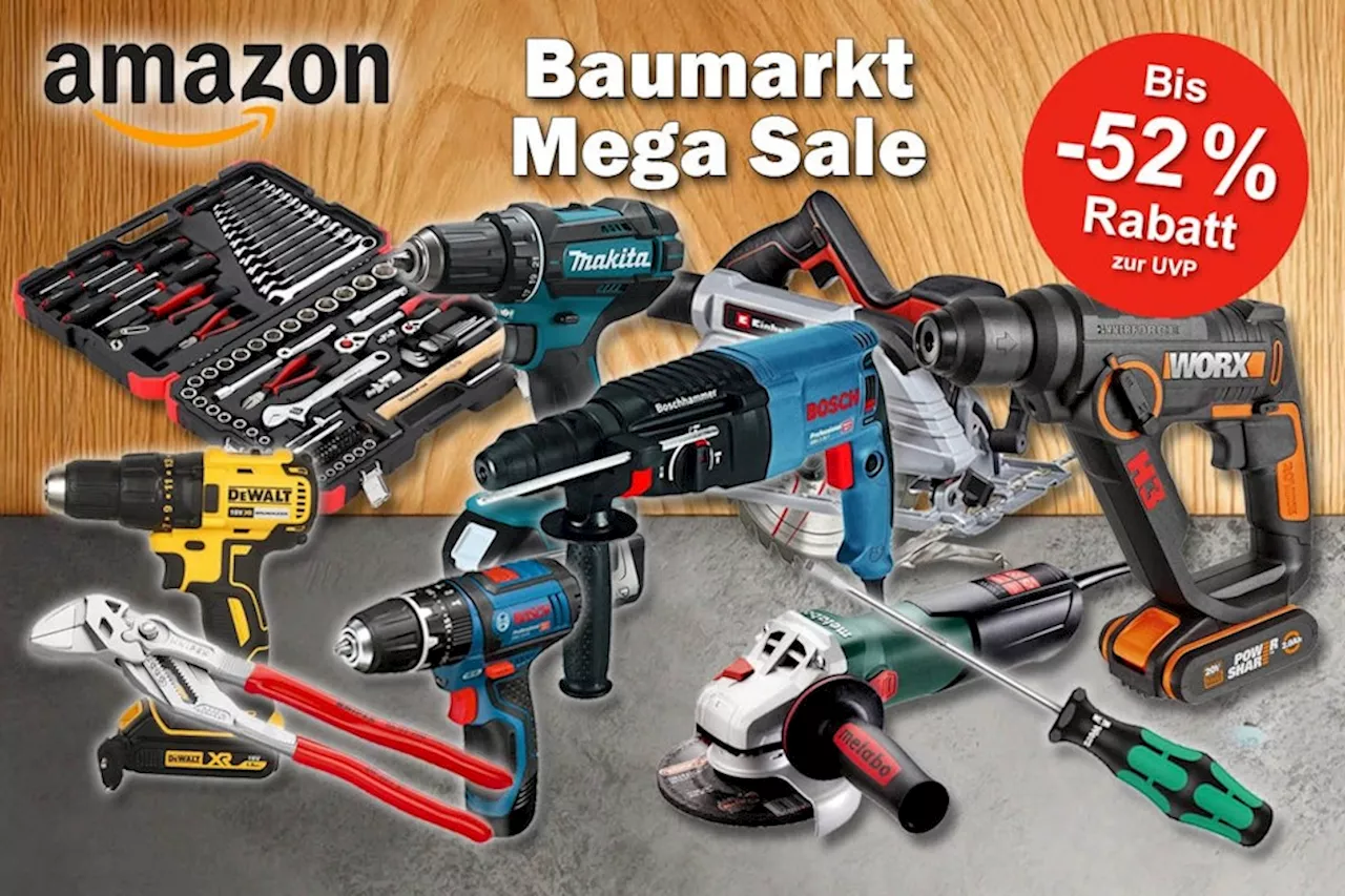 Mega Baumarkt- und Heimwerker-Sale in Amazon Angeboten: Bis 52% auf Makita, Bosch, Einhell, Metabo, Black +