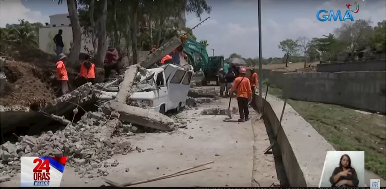 4 injured as subdivision perimeter wall collapses on 3 cars