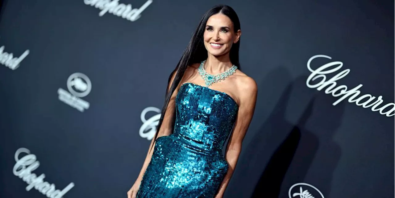 Demi Moore Channels Cher with Back-to-Back Sequin Dresses in Cannes