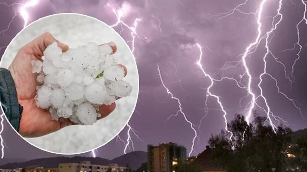 Heftige Hagel-Gewitter ziehen direkt über Österreich