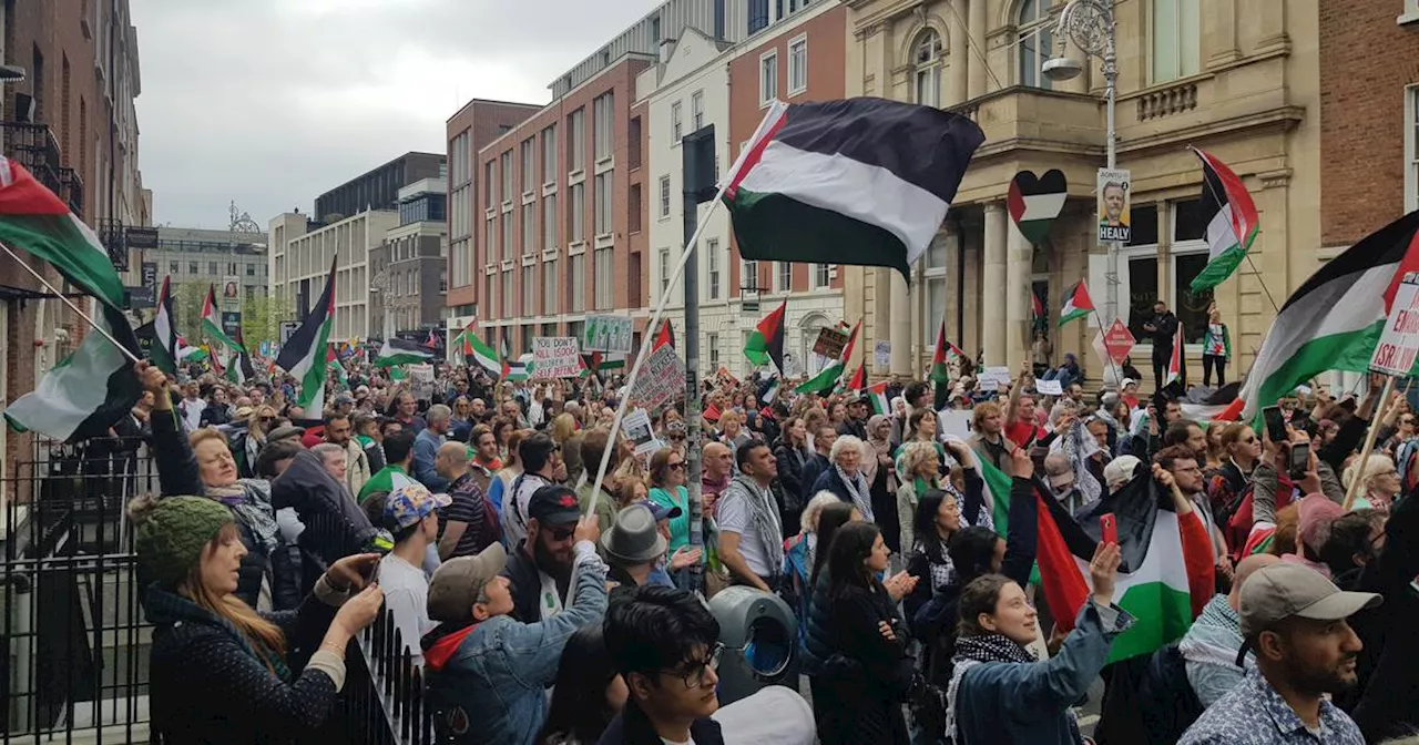 Thousands march in Dublin calling for end to violence in Gaza