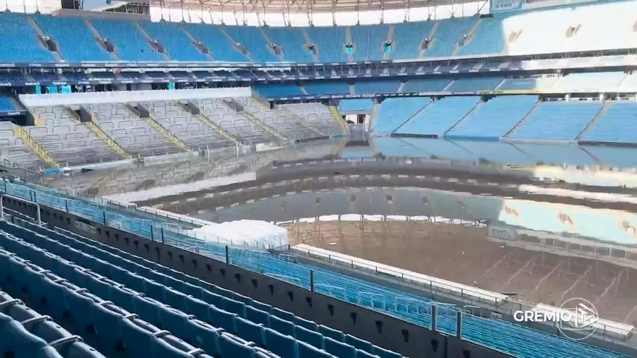 Grêmio e Internacional ainda calculam prejuízos com o alagamento dos estádios