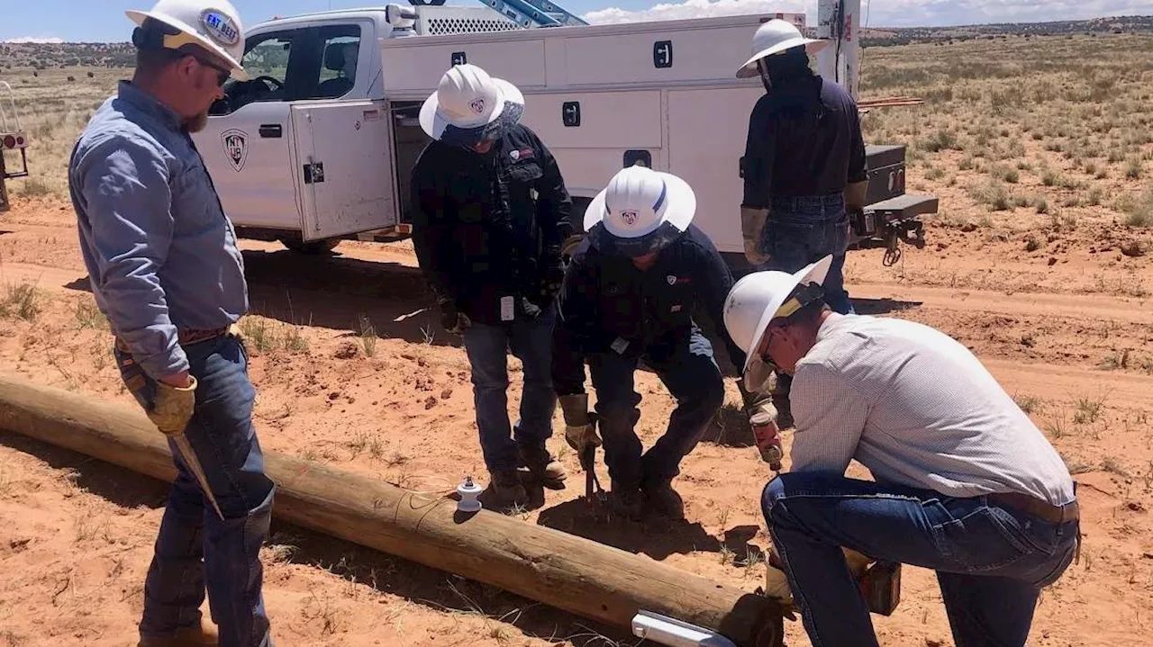 Provo Power crew helping bring electricity to Navajo Nation homes