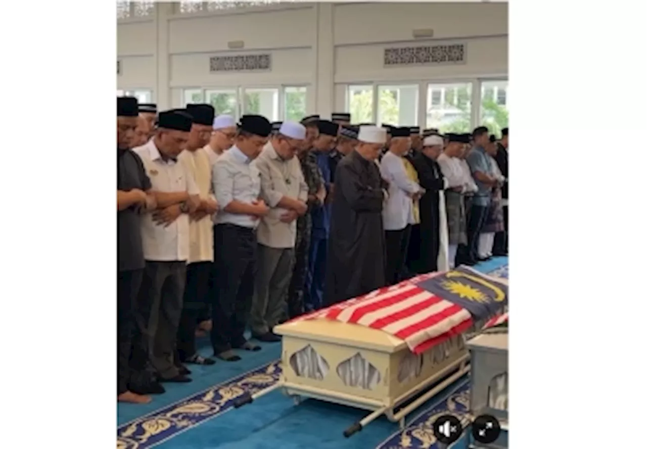 Remains of policemen killed in attack on Ulu Tiram police station brought to mosque for funeral prayer, last respect