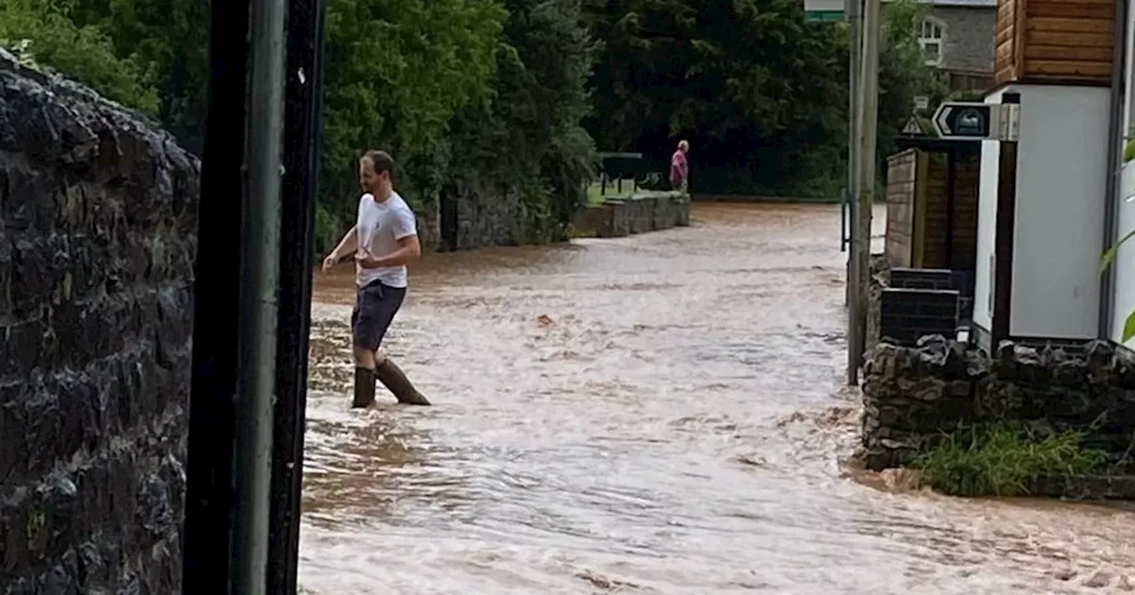 'Biblical rain' sparks floods in parts of UK amid Met Office storm warning