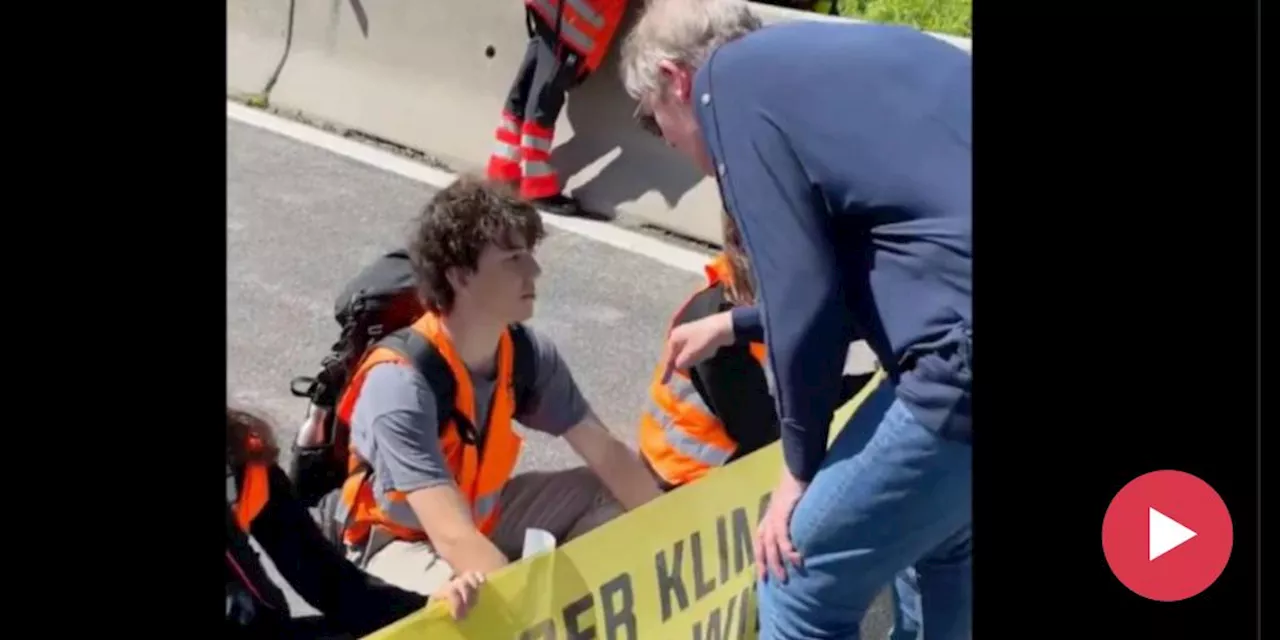 In Österreich: Klima-Aktivisten protestieren an Grenze zur Schweiz