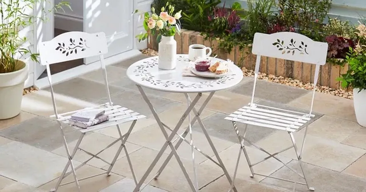 Dunelm's £79 'comfortable' garden bistro set is a must for small spaces