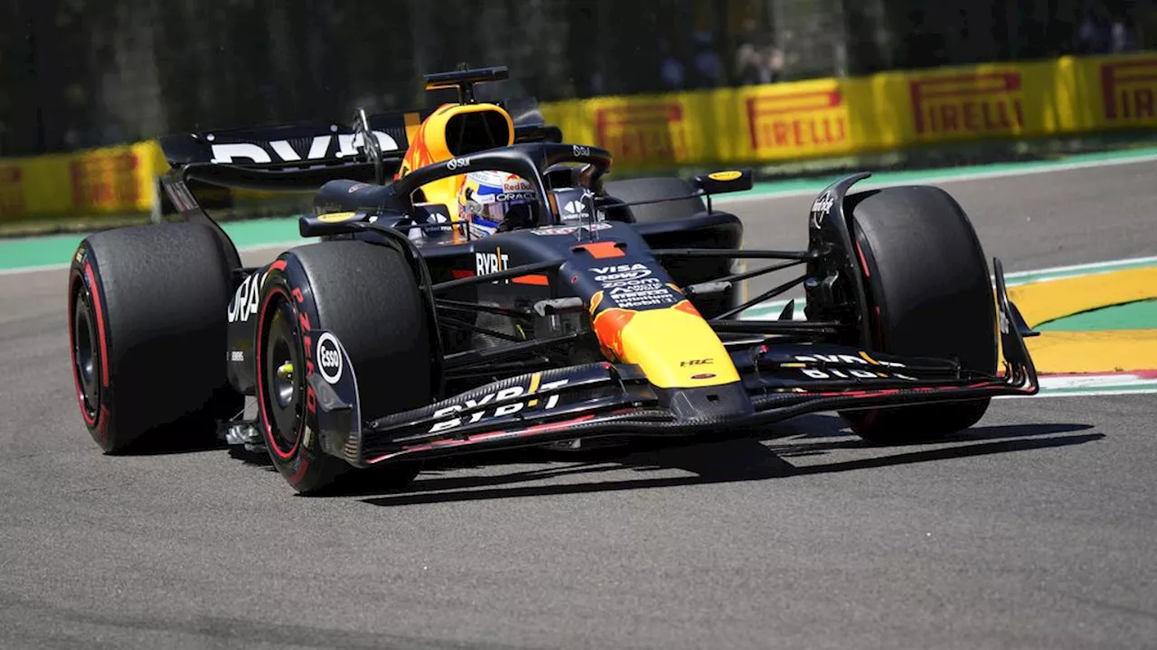 Verstappen nog steeds niet top op Imola, crashes voor Alonso en Pérez