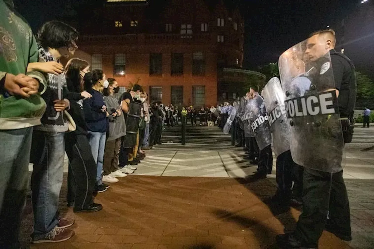 Police took 19 into custody as demonstrators attempted to seize a Penn campus building Friday night