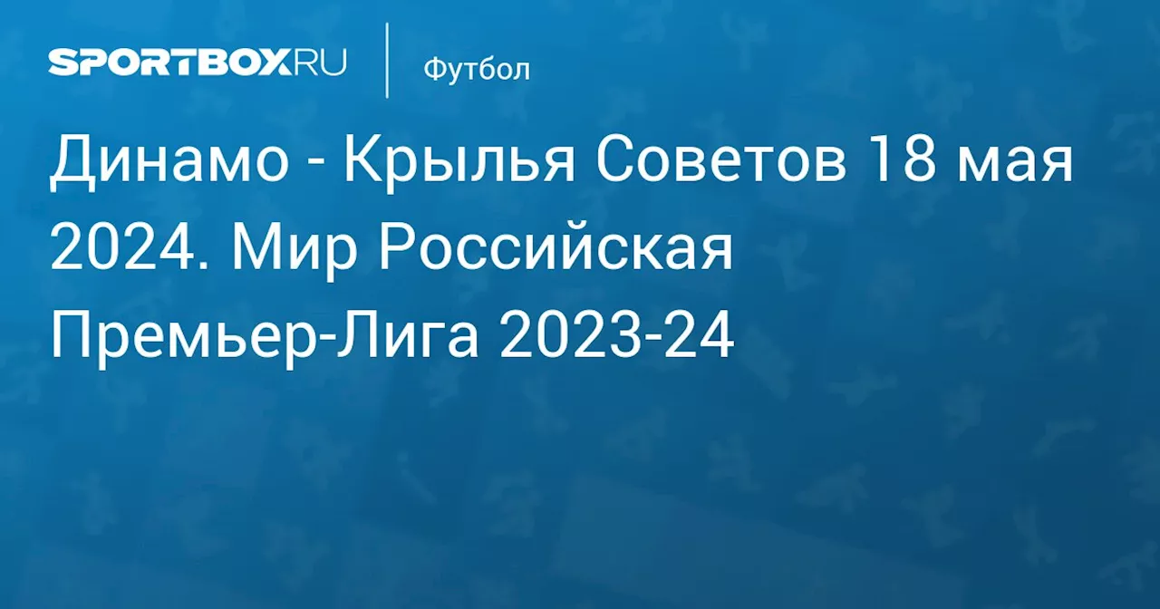 Крылья Советов 18 мая. Мир Российская Премьер-Лига 2023-24. Протокол матча