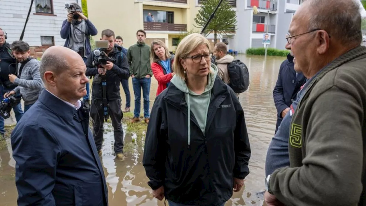 Saarland: Hochwasser: Scholz' Hilfsversprechen in Kleinblittersdorf