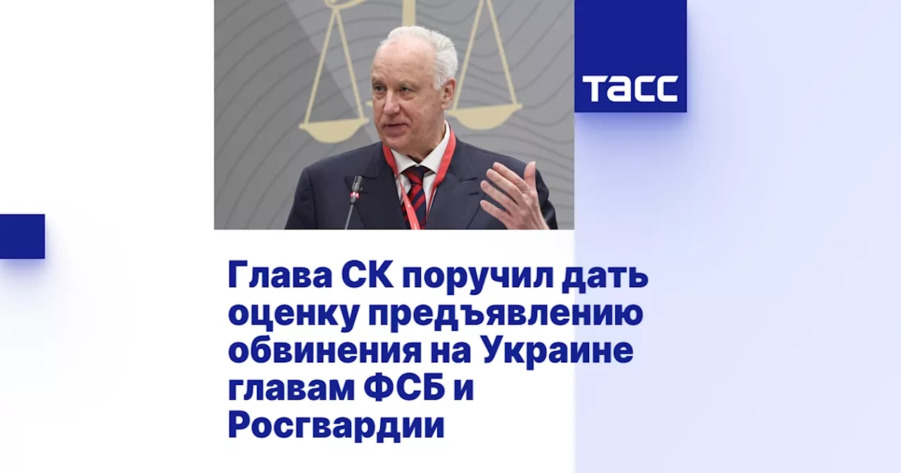 Глава СК поручил дать оценку предъявлению обвинения на Украине главам ФСБ и Росгвардии