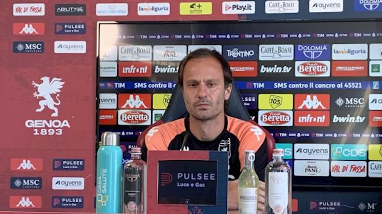 Genoa, c'è la Roma all'Olimpico: fra poco la conferenza stampa di Alberto Gilardino