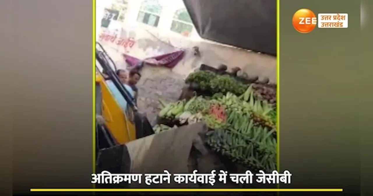 Viral Video: ये कैसा कानून ? देखता रह गया बेचारा दुकानदार, और रेहड़ी पर चल गया बुलडोजर