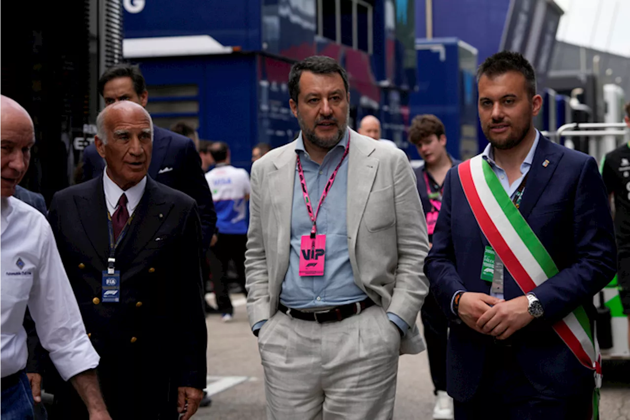 Imola, Gp di Formula 1: Matteo Salvini nel paddock