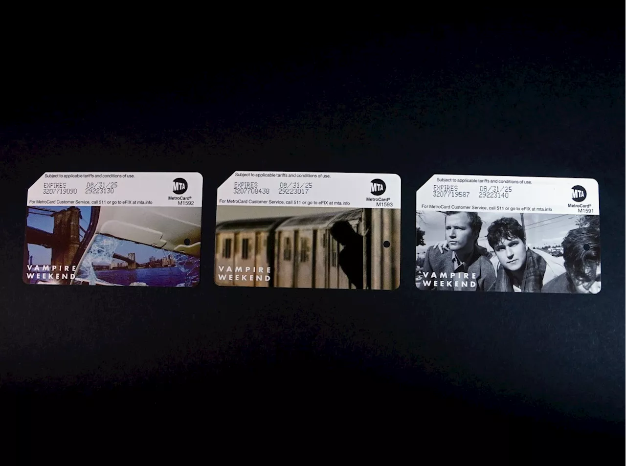 Vampire Weekend MetroCards available at select Manhattan subway stops