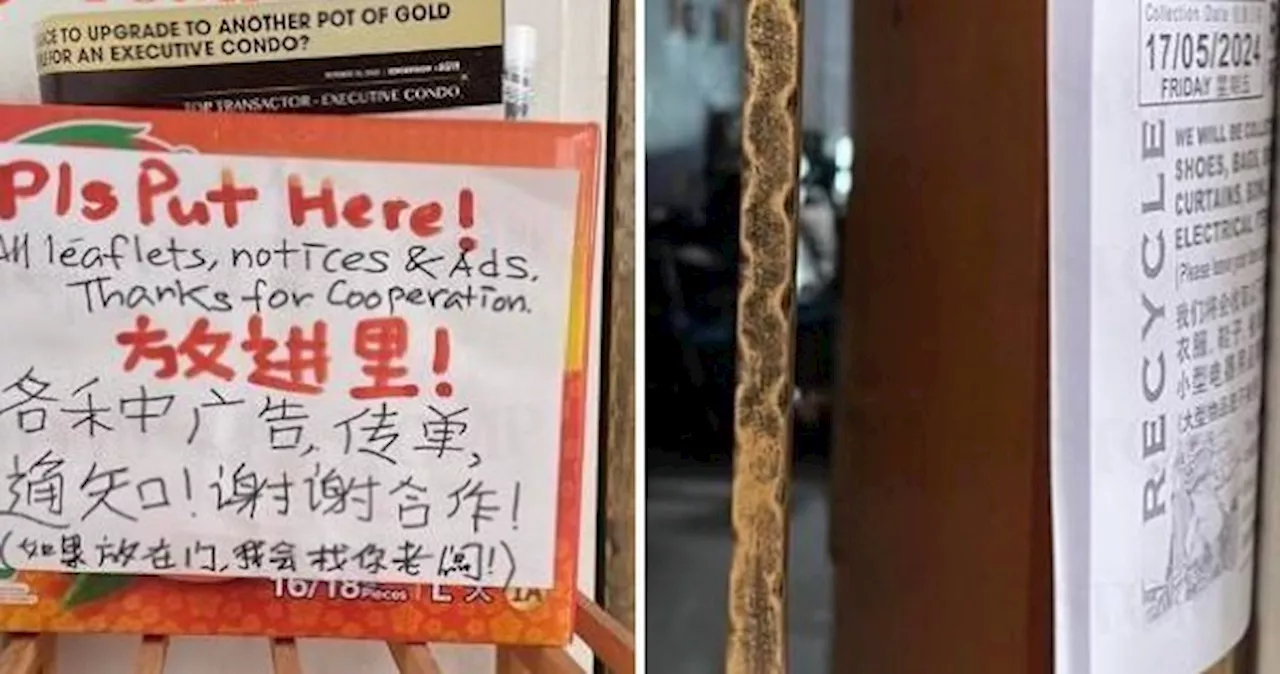 'Irresponsible act': Bedok resident frustrated after box he made to contain flyers not used