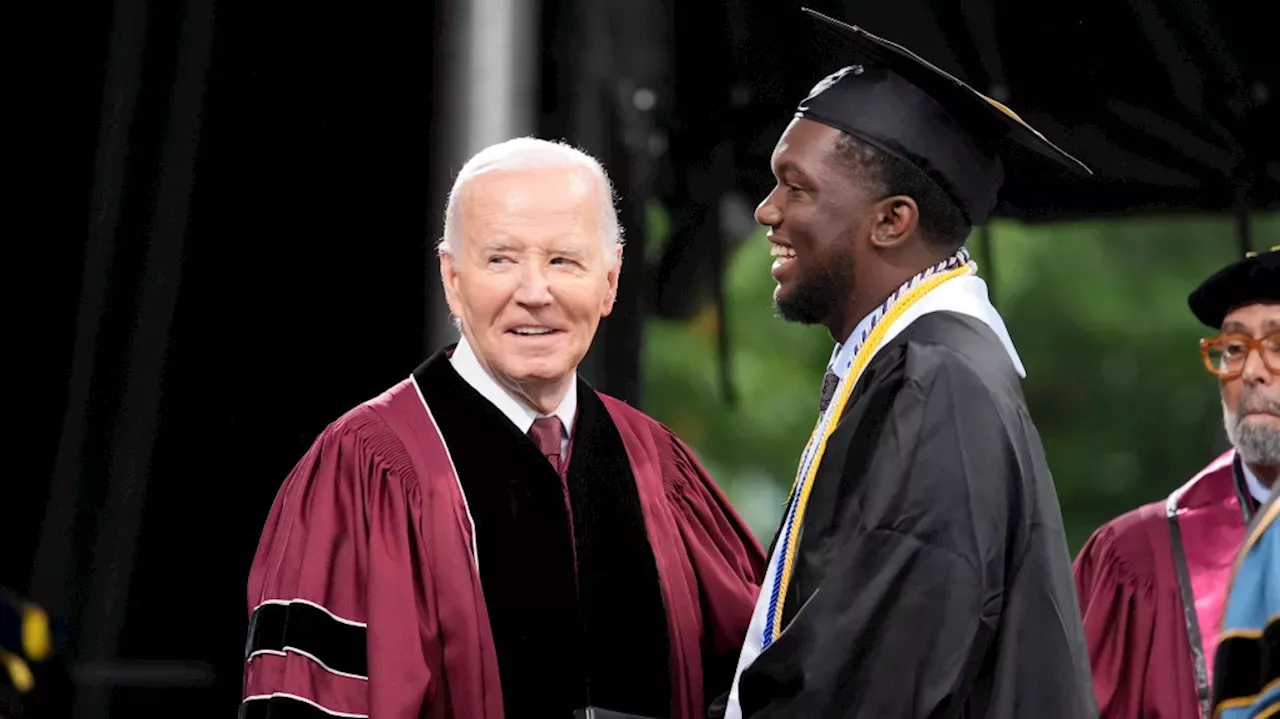 Biden tells Morehouse graduates that he hears their voices of protest