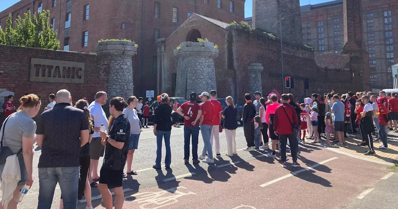 Fans gather outside Liverpool hotel ahead of Klopp's final game