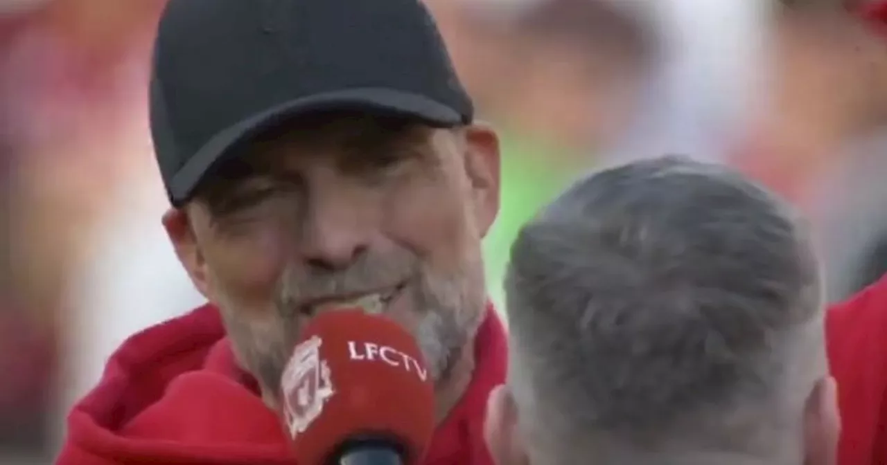 Klopp leads Anfield in Slot song during farewell speech before Liverpool confirm