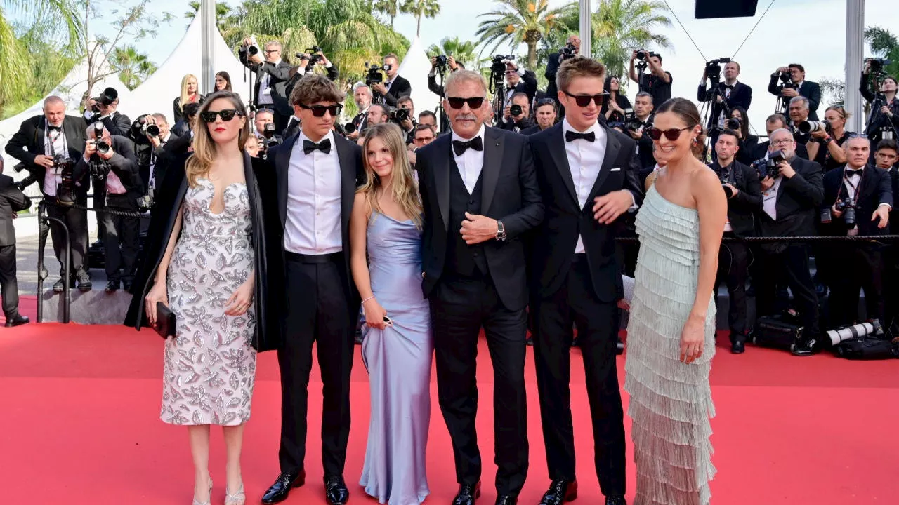 Kevin Costner Makes Rare Appearance With 5 of His Kids at Cannes Film Festival