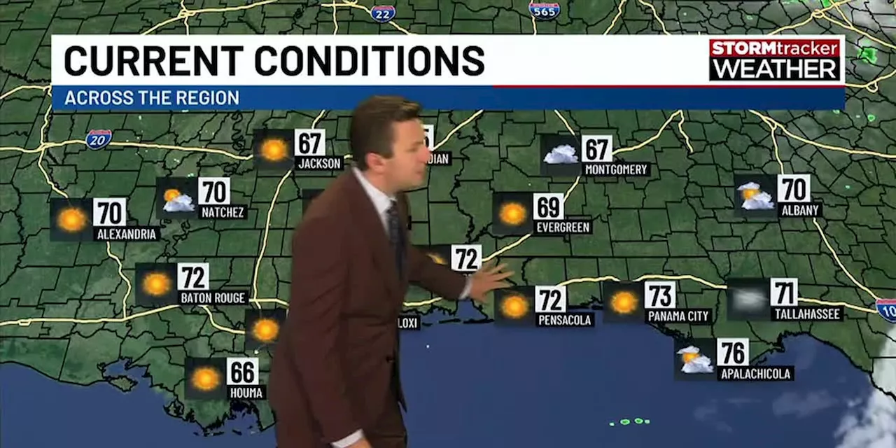 Mainly sunny and hot weather along the Gulf Coast this week