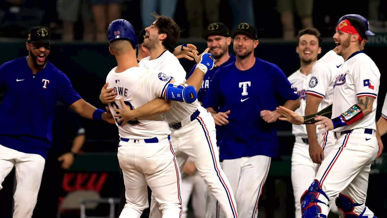 Rangers outlast Angels 3-2 in 13 innings when Lowe gets hit by pitch