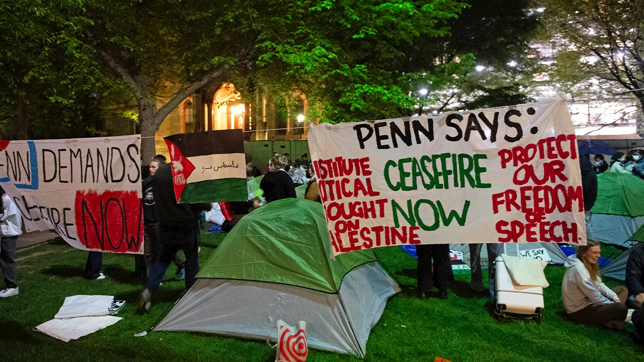 Philadelphia university president reacts after at least 75 anti-Israel protesters descend on campus