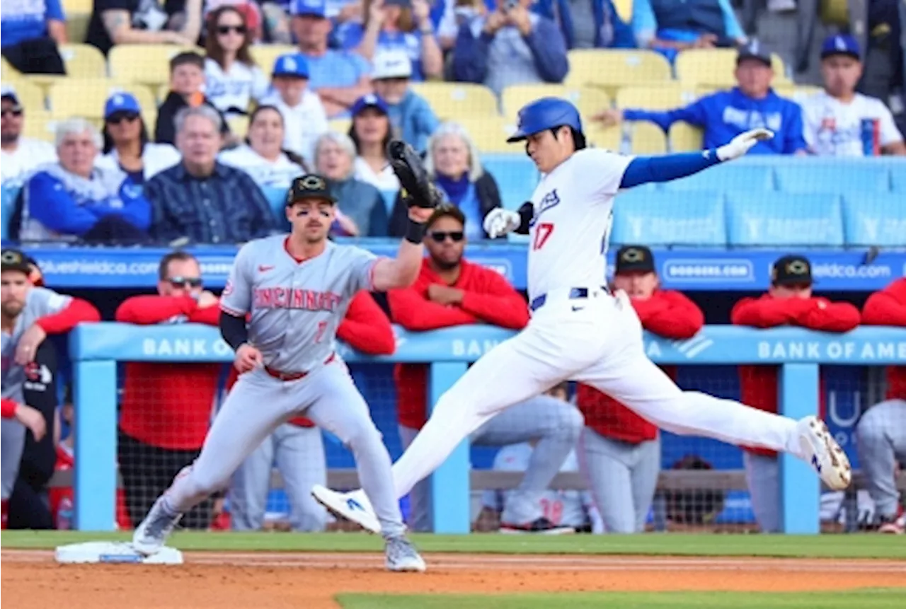 大谷翔平 ドジャース移籍後初1番 第1打席は三ゴロ 2戦連発のMLB単独トップ14号に期待