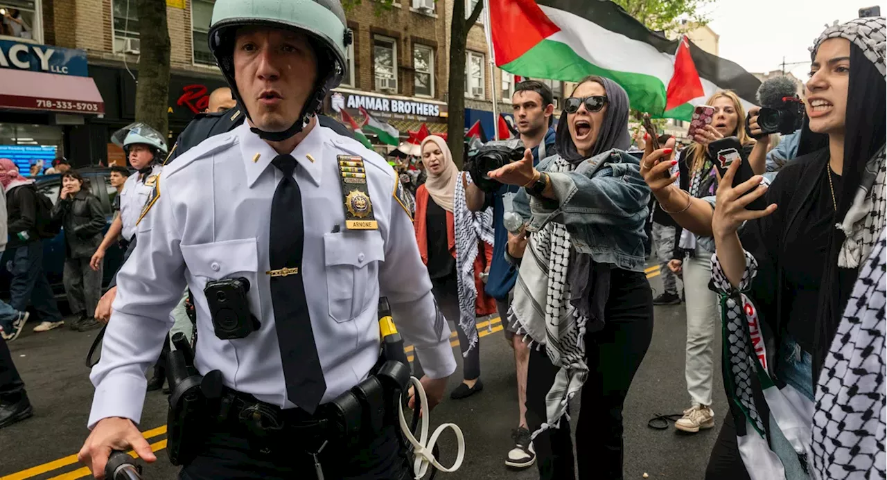 NYPD officer repeatedly punched pro-Palestinian protester in Bay Ridge, video shows