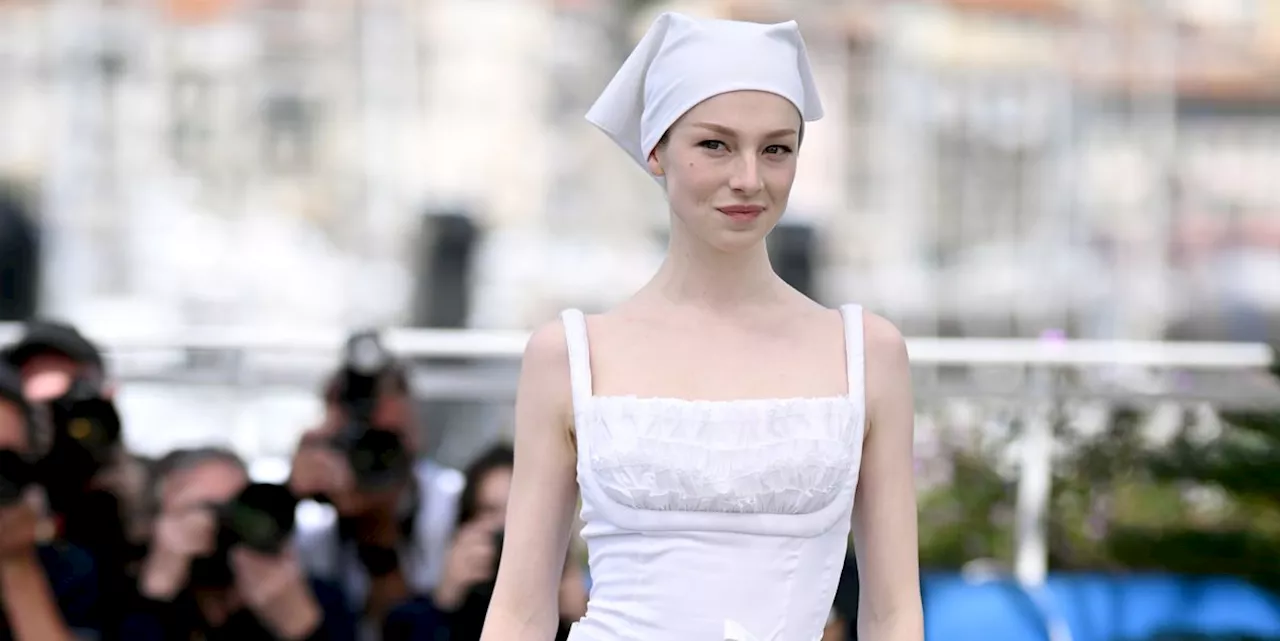 Hunter Schafer Channels Milk Maid Style in Cannes