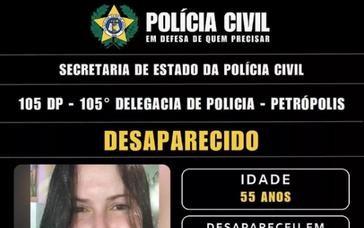 Advogada foi vista pela última vez entrando em carro desconhecido, em Petrópolis