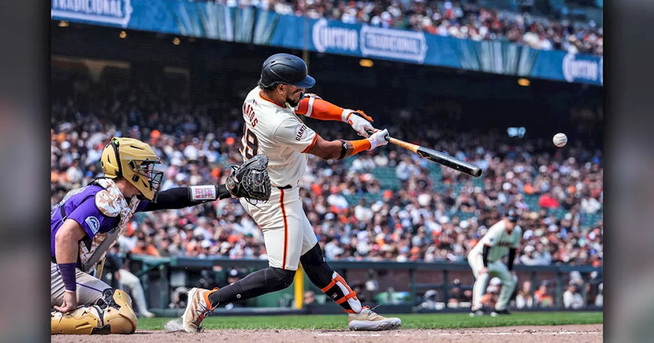 Matos belts homer and Chapman has 4 hits in Giants' 14-4 win over Rockies