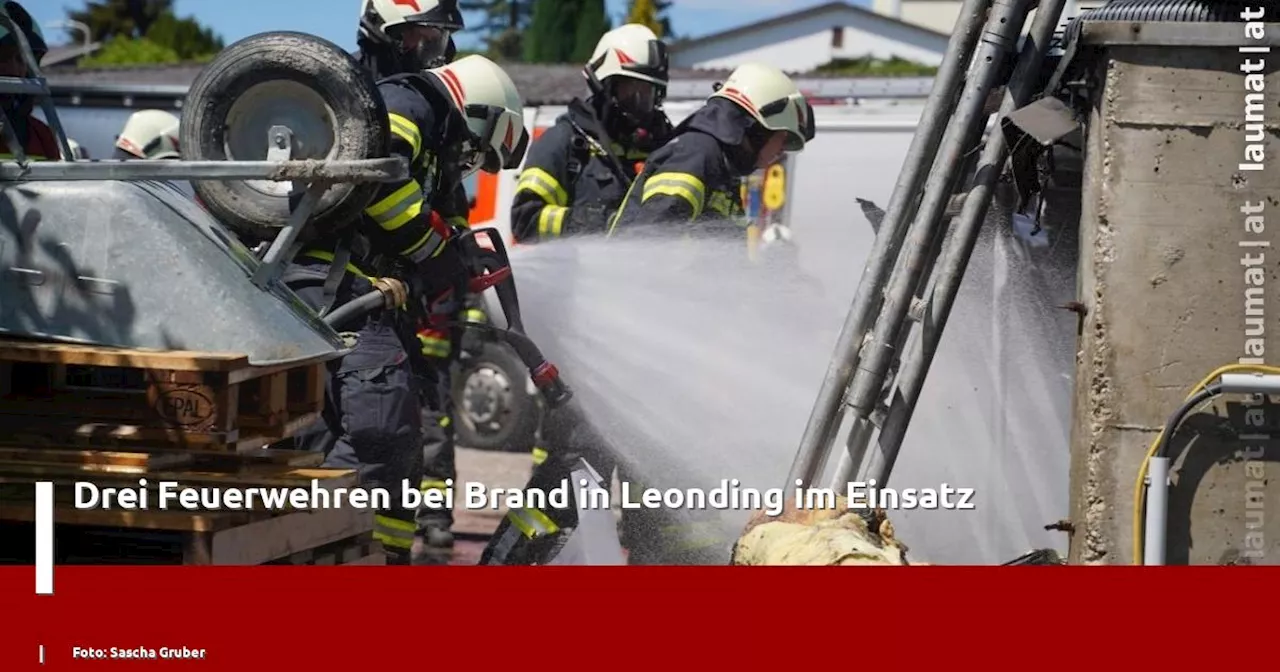 Drei Feuerwehren bei Brand in Leonding im Einsatz