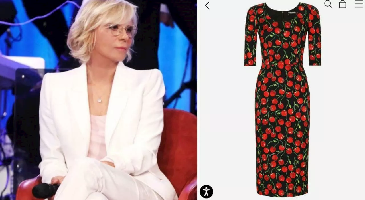 Amici, Maria De Filippi e l'outfit per la finale: il costo del vestito con le ciliegie e il significato nascos