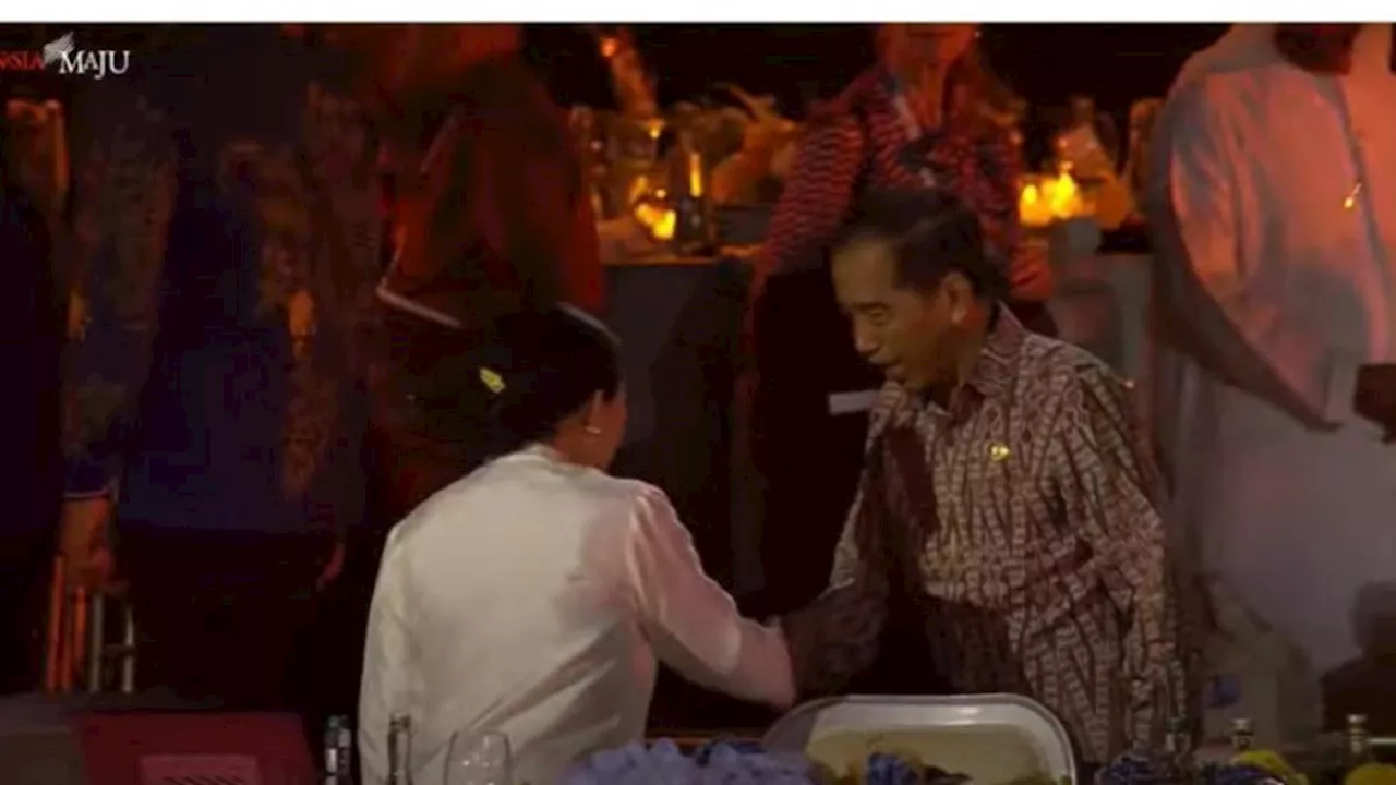 Ikut Nyanyi Lagu Sayang, Presiden Jokowi dan Puan Maharani Salaman Usai Gala Dinner World Water Forum 2024